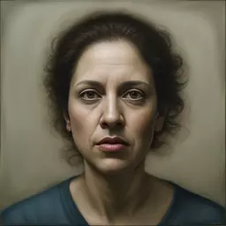 portrait of a woman by Dan Witz