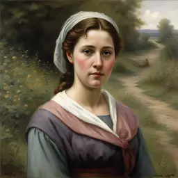 portrait of a woman by Daniel Ridgway Knight