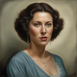 portrait of a woman by David A. Hardy