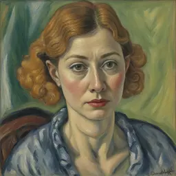 portrait of a woman by David Burliuk