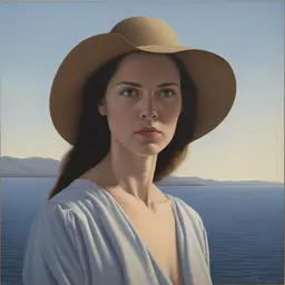 portrait of a woman by David Ligare