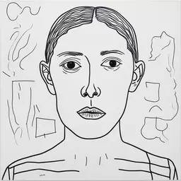 portrait of a woman by David Shrigley