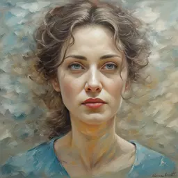 portrait of a woman by Dmitry Kustanovich
