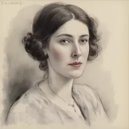 portrait of a woman by E. H. Shepard
