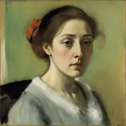 portrait of a woman by Edgar Degas