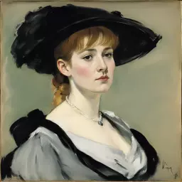 portrait of a woman by Edouard Manet