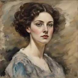portrait of a woman by Edward Atkinson Hornel