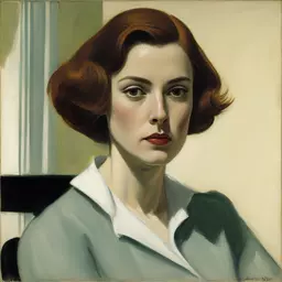 portrait of a woman by Edward Hopper