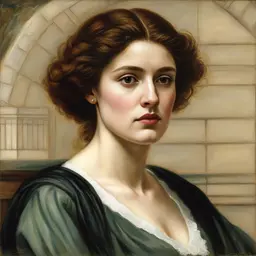 portrait of a woman by Edward John Poynter