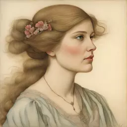 portrait of a woman by Edward Julius Detmold