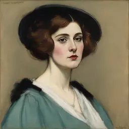 portrait of a woman by Edwin Austin Abbey