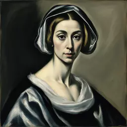 portrait of a woman by El Greco