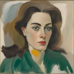 portrait of a woman by Elaine de Kooning