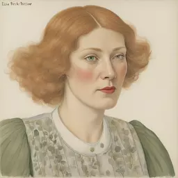 portrait of a woman by Elsa Beskow