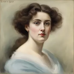 portrait of a woman by Emile Gallé