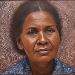 portrait of a woman by Emily Kame Kngwarreye