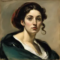 portrait of a woman by Eugene Delacroix