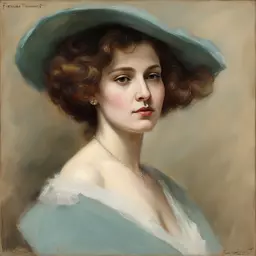 portrait of a woman by Fernand Toussaint