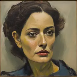 portrait of a woman by Frank Auerbach
