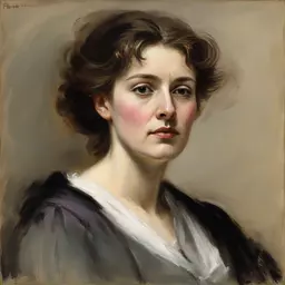 portrait of a woman by Frank Holl