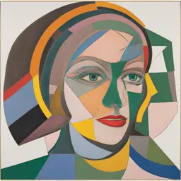 portrait of a woman by Frank Stella