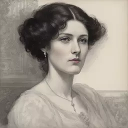 portrait of a woman by Franklin Booth