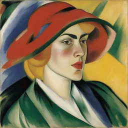 portrait of a woman by Franz Marc