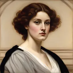 portrait of a woman by Frederick Lord Leighton