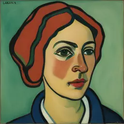 portrait of a woman by Gabriele Münter