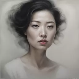 portrait of a woman by Galan Pang