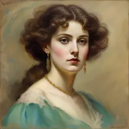 portrait of a woman by Gaston Bussière