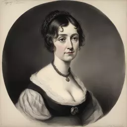 portrait of a woman by George Cruikshank