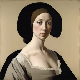 portrait of a woman by Georges de La Tour
