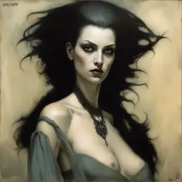 portrait of a woman by Gerald Brom