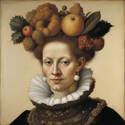 portrait of a woman by Giuseppe Arcimboldo