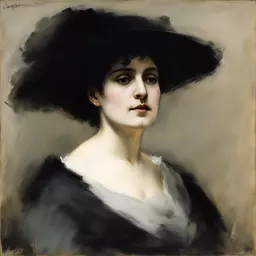 portrait of a woman by Giuseppe de Nittis