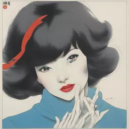portrait of a woman by Go Nagai