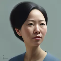 portrait of a woman by Goro Fujita