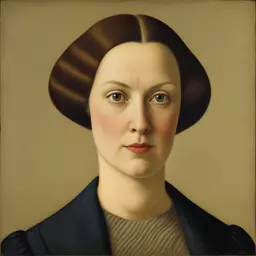 portrait of a woman by Grant Wood