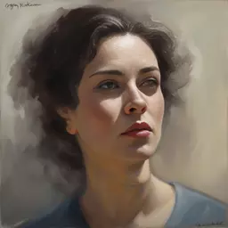 portrait of a woman by Greg Rutkowski