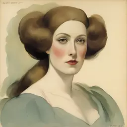 portrait of a woman by Gustaf Tenggren