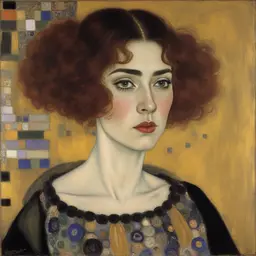 portrait of a woman by Gustav Klimt