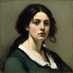 portrait of a woman by Gustave Courbet