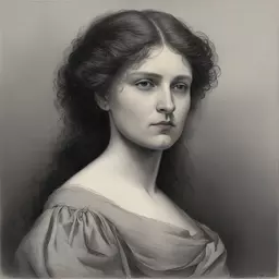 portrait of a woman by Gustave Doré
