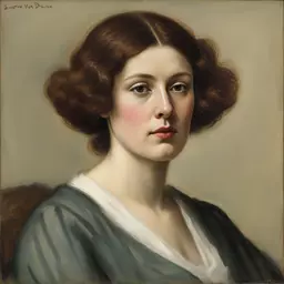 portrait of a woman by Gustave Van de Woestijne