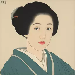 portrait of a woman by Hasui Kawase
