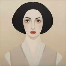 portrait of a woman by Hayv Kahraman