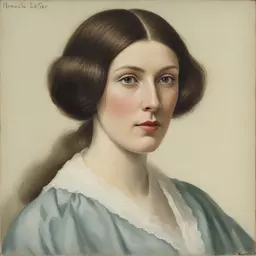 portrait of a woman by Heinrich Lefler