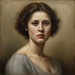 portrait of a woman by Helene Knoop