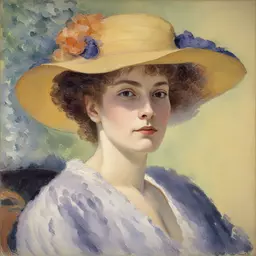 portrait of a woman by Henri-Edmond Cross